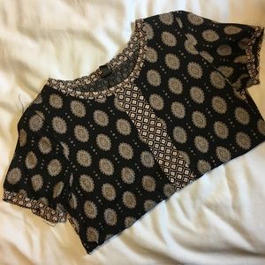 J Crew short sleeve blouse